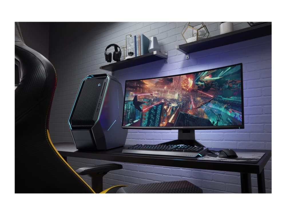 Alienware AW3418DW - LED-skärm - böjd - 34.14" (34.14" visbar) - 3440 x 1440 WQHD @ 120 Hz - IPS - 300 cd/m² - 1000:1 - 4 ms - HDMI, DisplayPort - me