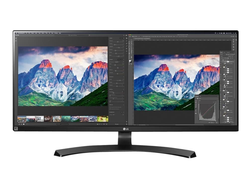 LG 34WL750-B - LED-skærm - 34" - 3440 x 1440 UWQHD - AH-IPS - 300 cd/m² - 1000:1 - 5 ms , 2xHDMI, DisplayPort - sort