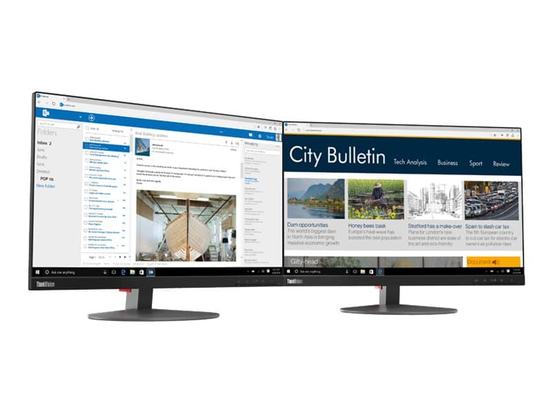 Lenovo ThinkVision T23d - LED-skärm - 22.5" (22.5" visbar) - 1920 x 1200 WUXGA - IPS - 250 cd/m² - 1000:1 - 6 ms - HDMI, VGA, DisplayPort - svart