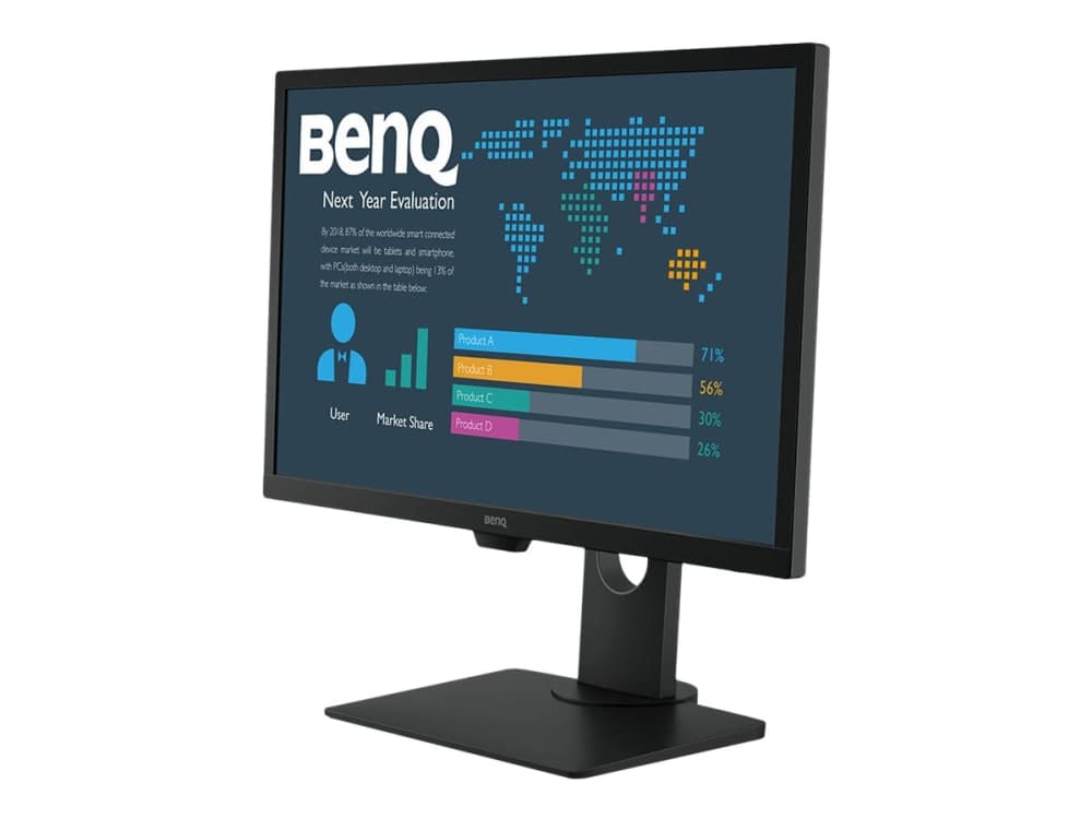 BenQ BL2483T - BL Series - LED-skjerm - 24" - 1920 x 1080 Full HD (1080p) - TN - 250 cd/m² - 1000:1 - 1 ms - HDMI, DVI-D, VGA - svart