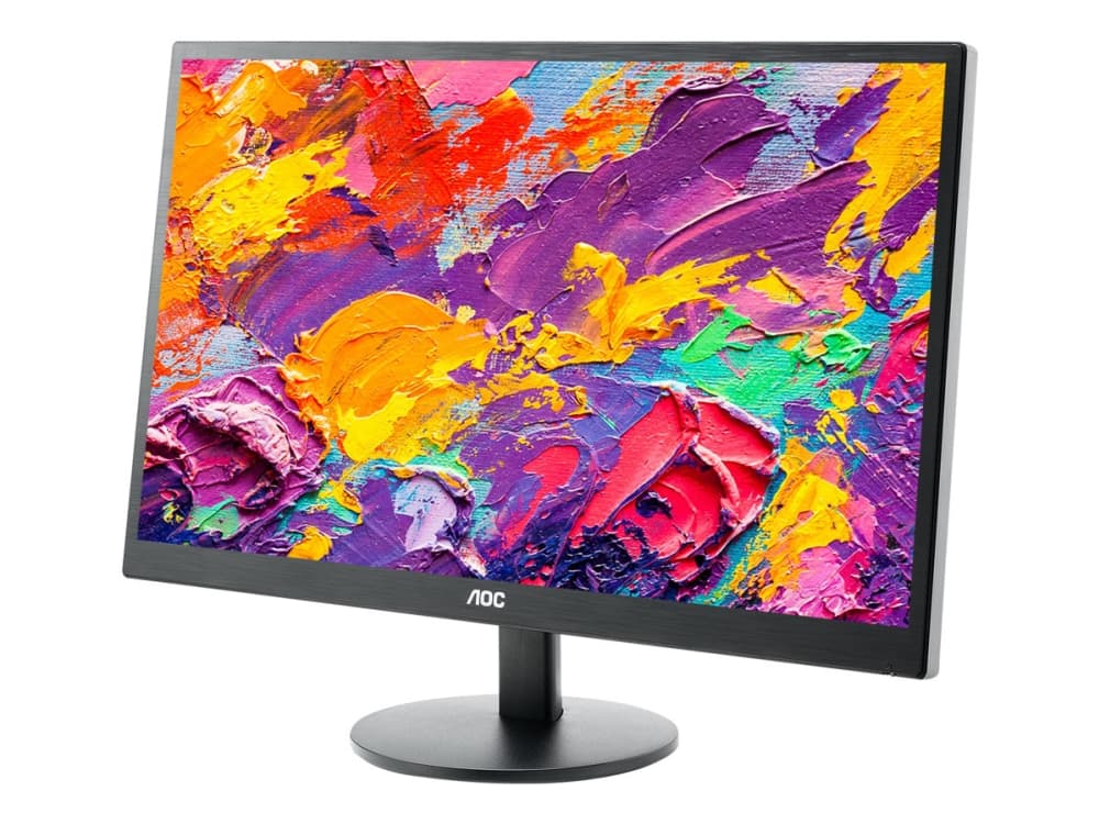 AOC E970SWN - LED-skjerm - 18.5" - 1366 x 768 @ 60 Hz - TN - 200 cd/m² - 700:1 - 5 ms - VGA - svart