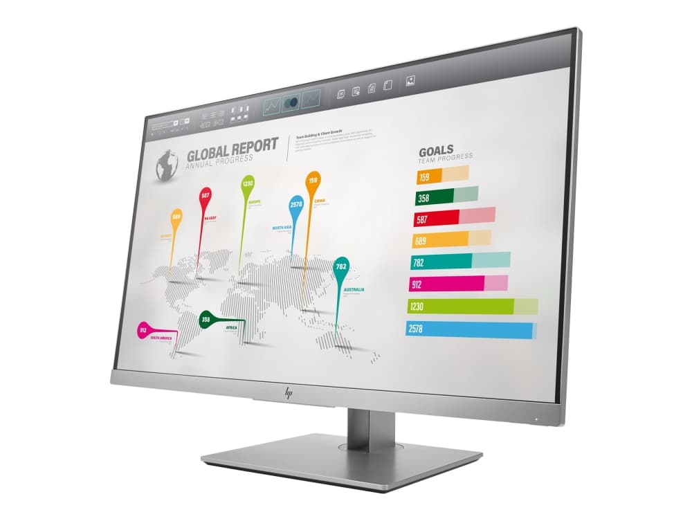 HP EliteDisplay E273q - LED-skärm - 27" (27" visbar) - 2560 x 1440 QHD @ 60 Hz - IPS - 350 cd/m² - 1000:1 - 5 ms - HDMI, VGA, DisplayPort, USB-C - sv