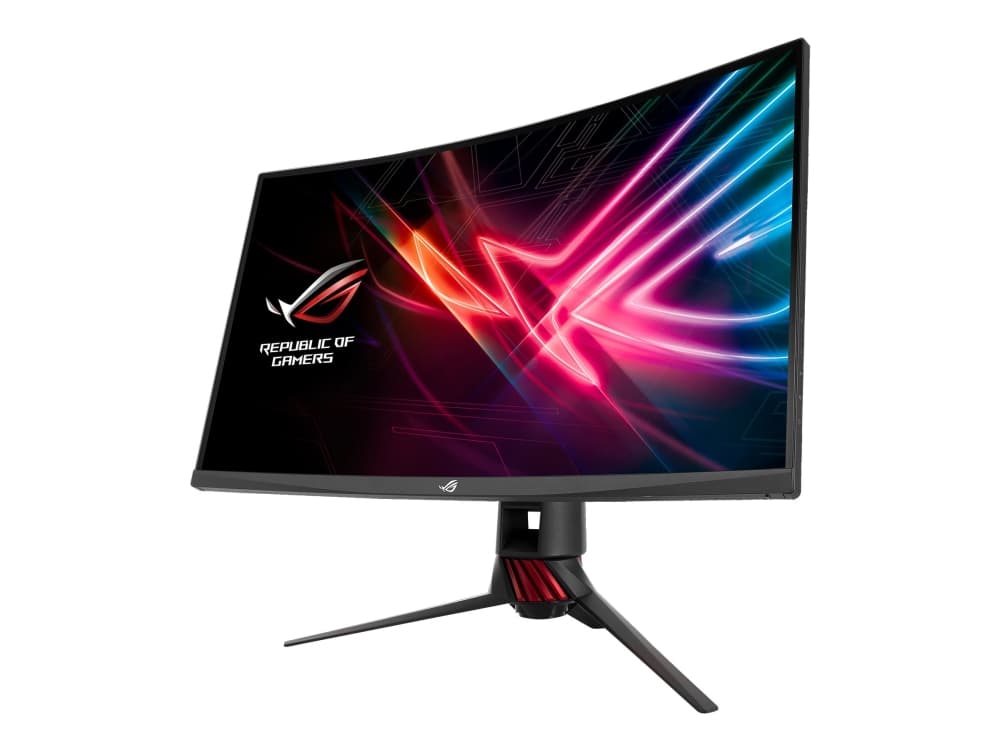 ASUS Rog Strix XG32VQR - LED-skjerm - kurvet - 31.5" - 2560 x 1440 WQHD - VA - 450 cd/m² - 3000:1 - 4 ms - HDMI, DisplayPort, Mini DisplayPort - rød,