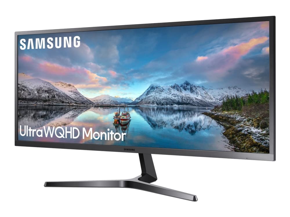 Samsung S34J550WQU - SJ55W Series - LED-skjerm - 34.1" (34" synlig) - 3440 x 1440 Ultra WQHD @ 60 Hz - VA - 300 cd/m² - 3000:1 - 4 ms - 2xHDMI, Displ