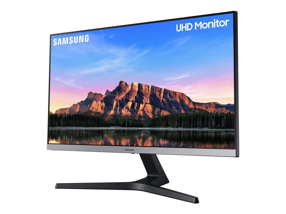 Samsung U28R550UQU - UR55 Series - LED-skjerm - 28" - 3840 x 2160 4K @ 60 Hz - IPS - 300 cd/m² - 1000:1 - 4 ms - 2xHDMI, DisplayPort - mørkegrå/blå