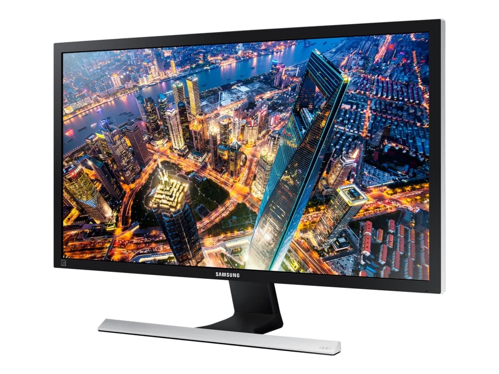 Samsung U28E570D - UE570 Series - LED-skärm - 28" - 3840 x 2160 4K @ 60 Hz - TN - 370 cd/m² - 1000:1 - 1 ms - 2xHDMI, DisplayPort - svart, silver-met