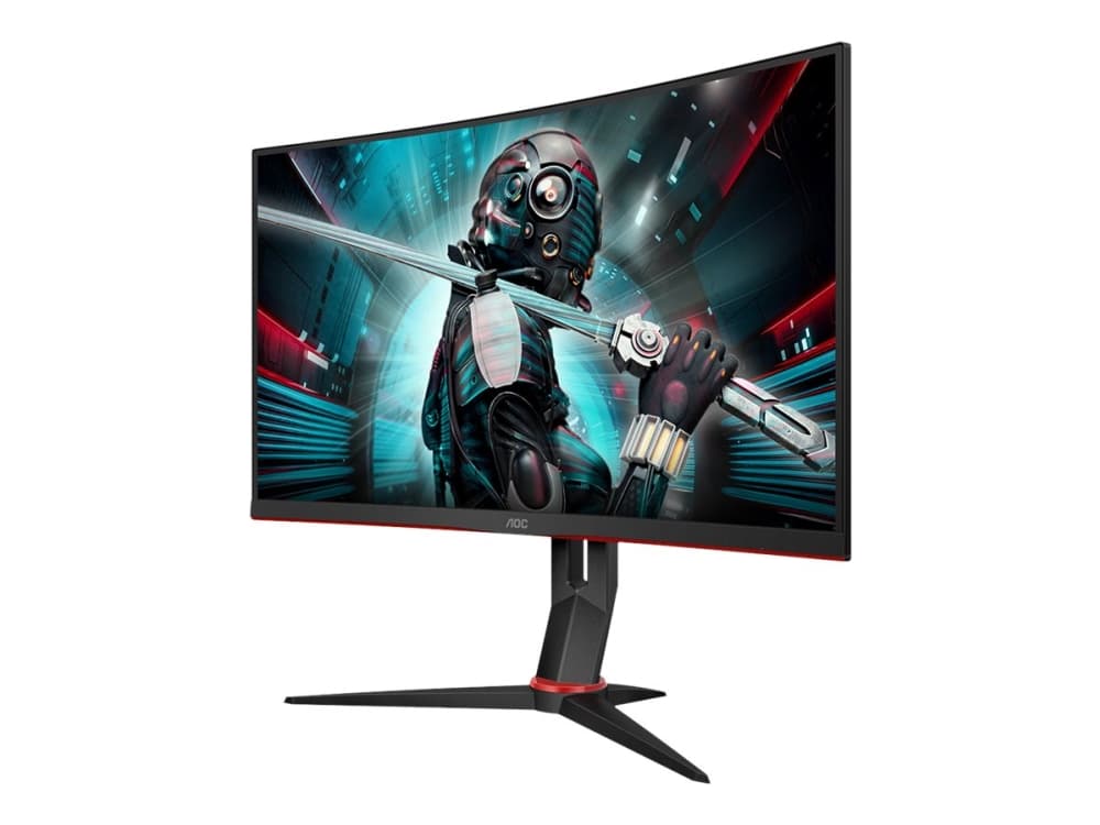 AOC Gaming CQ27G2U/BK - LED-skärm - böjd - 27" - 2560 x 1440 QHD @ 144 Hz - VA - 250 cd/m² - 3000:1 - 1 ms - 2xHDMI, VGA, DisplayPort - högtalare - s