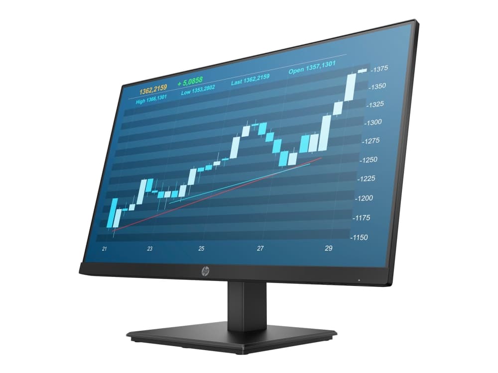 HP P244 - LED-skärm - 23.8" (23.8" visbar) - 1920 x 1080 Full HD (1080p) @ 60 Hz - IPS - 250 cd/m² - 1000:1 - 5 ms - HDMI, VGA, DisplayPort - svart