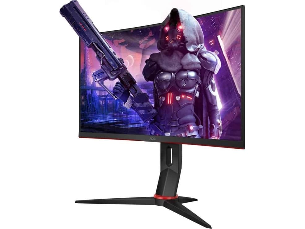 AOC C24G2U/BK, 59,9 cm (23.6"), 1920 x 1080 pixlar, Full HD, LED, 1 ms, Svart, Röd