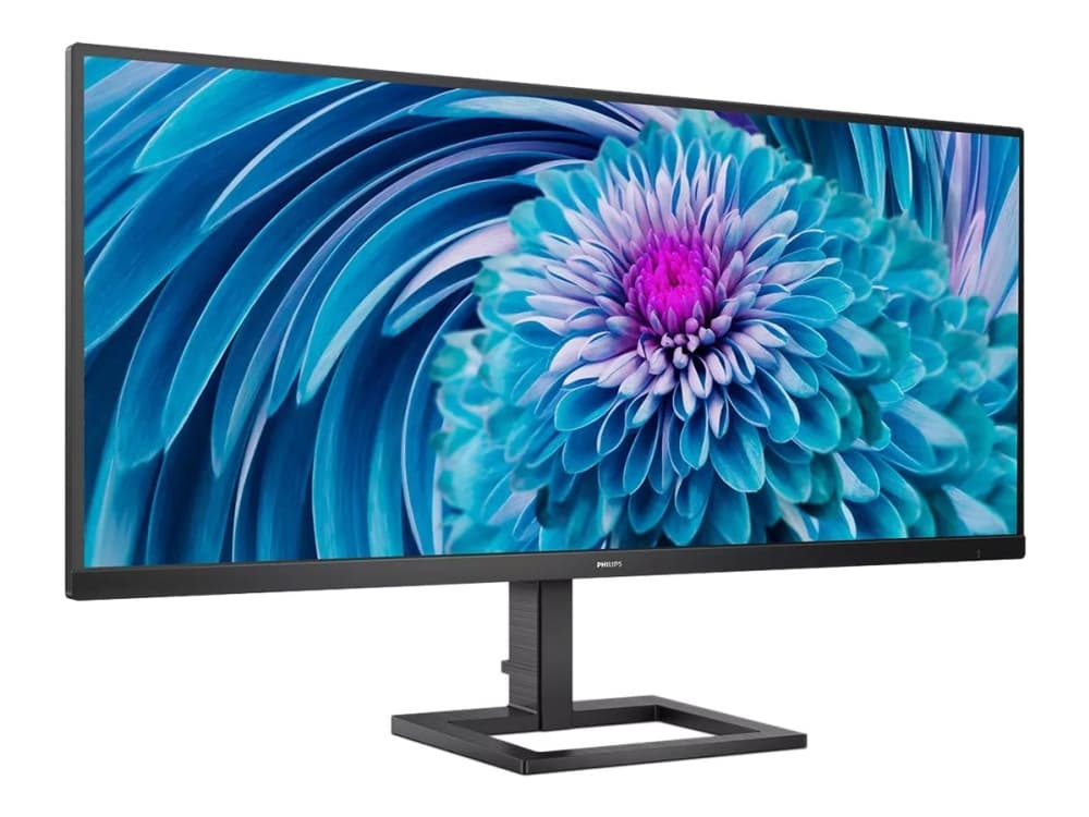 Philips E-line 345E2AE - LED-skjerm - 34" - 3440 x 1440 WQHD @ 75 Hz - IPS - 300 cd/m² - 1000:1 - 4 ms - 2xHDMI, DisplayPort - høyttalere - teksturer