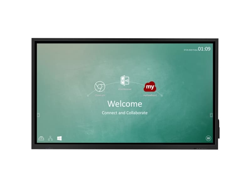 Viewsonic IFP7530, 190,5 cm (75"), 400 cd/m², 3840 x 2160 pixlar, 1200:1, 8 ms, Flerpunktsberöring