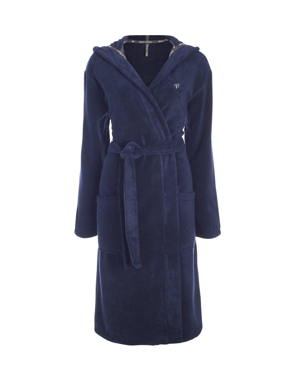 Marc O'Polo Classic Morgenkåpe med Hette M Navy