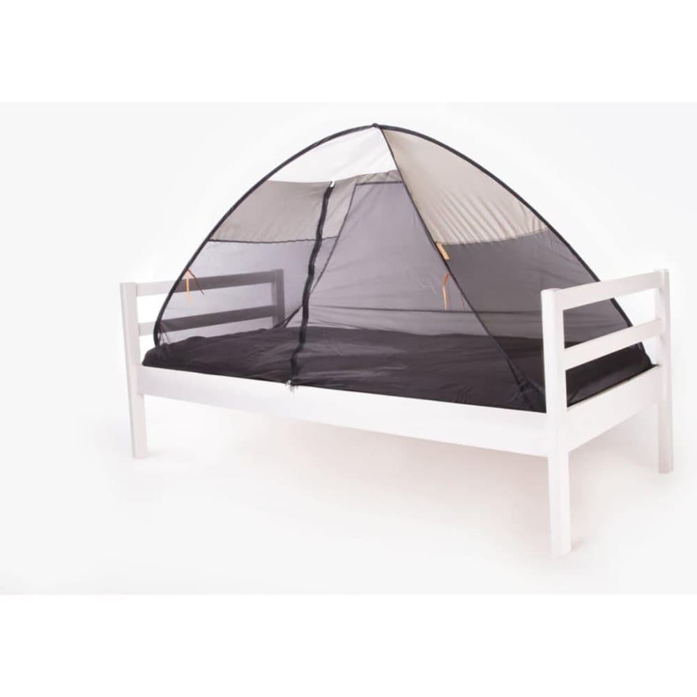 DERYAN pop op-sengetelt med myggenet 200 x 90 x 110 cm cremefarvet
