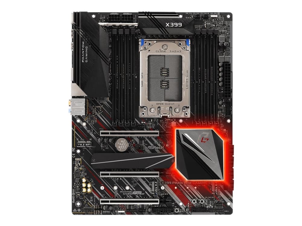 ASRock X399 Phantom Gaming 6 - Hovedkort - ATX - Socket TR4 - AMD X399 - USB 3.1 Gen 1, USB-C Gen2, USB 3.1 Gen 2 - Gigabit LAN, 2.5 Gigabit LAN - HD