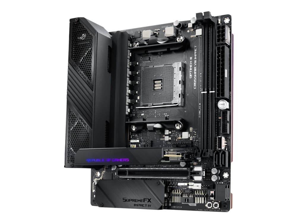 ASUS ROG Crosshair VIII Impact - Hovedkort - ATX - Socket AM4 - AMD X570 - USB-C Gen2, USB 3.2 Gen 1, USB 3.2 Gen 2 - Gigabit LAN, 2.5 Gigabit LAN -