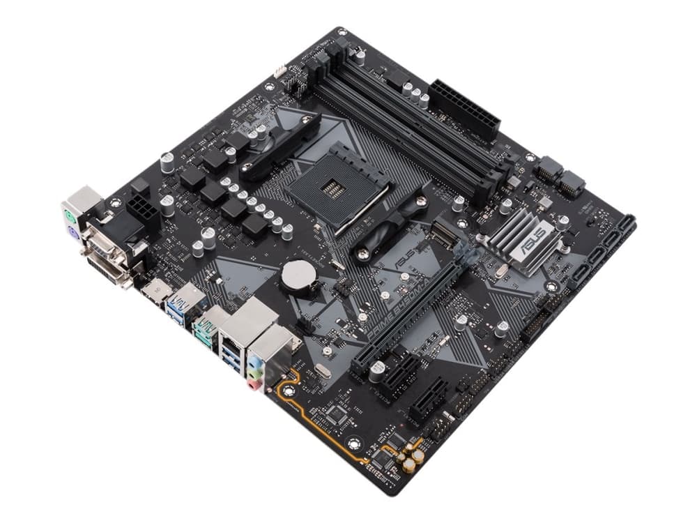 ASUS PRIME B450M-A - Moderkort - micro ATX - Socket AM4 - AMD B450 - USB 3.1 Gen 1, USB 3.1 Gen 2 - Gigabit LAN - inbyggda grafiken (CPU krävs) - HD-