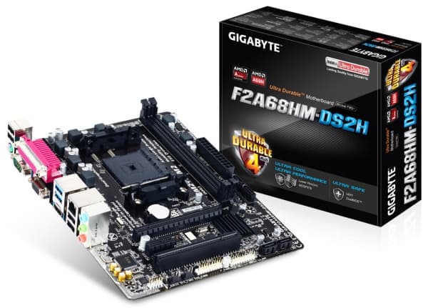 Gigabyte GA-F2A68HM-DS2, DDR3-SDRAM, DIMM, 1333,1600,1866,2133,2400 MHz, Dobbel, 64 GB, AMD