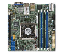 SUPERMICRO X10SDV-TLN4F - Hovedkort - mini-ITX - Intel Xeon D-1540 - USB 3.0 - 2 x 10 Gigabit LAN, 2 x Gigabit LAN - innbygd grafikk