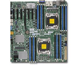 SUPERMICRO X10DRH-C - Hovedkort - utvidet ATX (E-ATX) - LGA2011-v3-sokkel - 2 Støttede CPU-er - C612 - USB 3.0 - 2 x Gigabit LAN - innbygd grafikk -