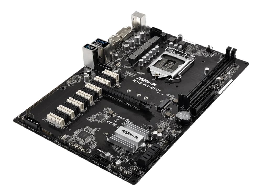 ASRock H110 Pro BTC+ - Hovedkort - ATX - LGA1151 Socket - H110 - USB 3.0 - Gigabit LAN - innbygd grafikk (CPU kreves) - HD-lyd (8-kanalers)
