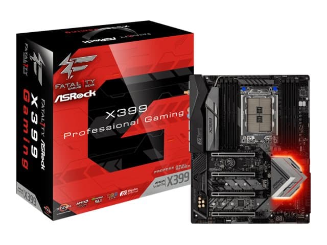 ASRock Fatal1ty X399 Professional Gaming - Hovedkort - ATX - Socket TR4 - AMD X399 - USB-C, USB 3.1 Gen 1, USB 3.1 Gen 2 - Bluetooth, 10 Gigabit LAN,