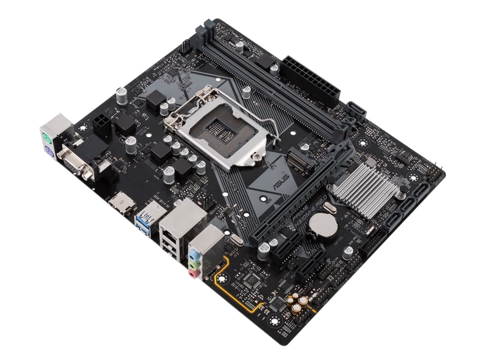 ASUS PRIME H310M-E R2.0 - Hovedkort - mikro ATX - LGA1151 Socket - H310 - USB 3.1 Gen 1 - Gigabit LAN - innbygd grafikk (CPU kreves) - HD-lyd (8-kana