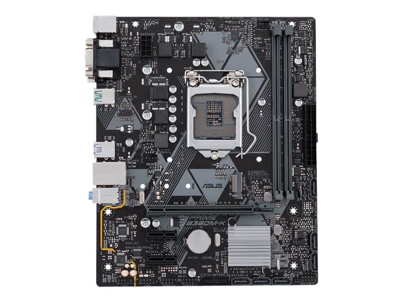 ASUS PRIME B360M-K - Hovedkort - mikro ATX - LGA1151 Socket - B360 - USB 3.1 Gen 1, USB 3.1 Gen 2 - Gigabit LAN - innbygd grafikk (CPU kreves) - HD-l