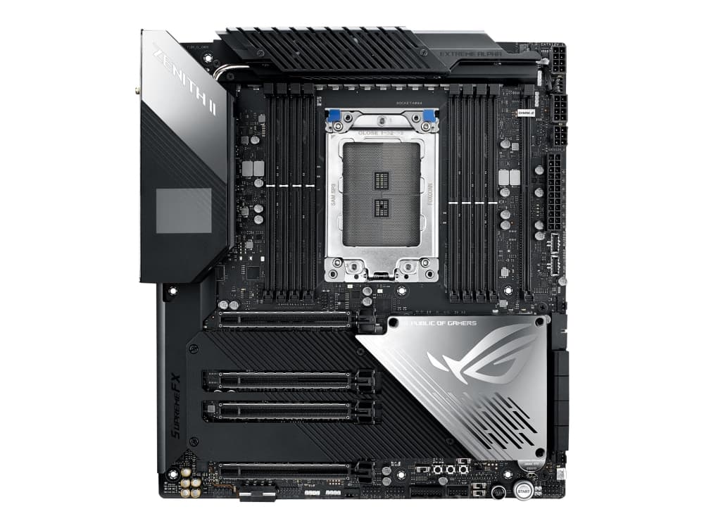 ASUS ROG Zenith II Extreme Alpha - Hovedkort - utvidet ATX (E-ATX) - Socket sTRX4 - AMD TRX40 - USB-C Gen2, USB 3.2 Gen 1, USB 3.2 Gen 2, USB-C Gen 2