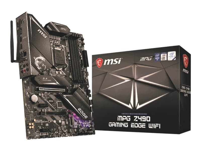 MSI MPG Z490 GAMING EDGE WIFI - Hovedkort - ATX - LGA1200-sokkel - Z490 - USB-C Gen1, USB 3.2 Gen 1, USB 3.2 Gen 2, USB-C Gen 2x2 - 2.5 Gigabit LAN,