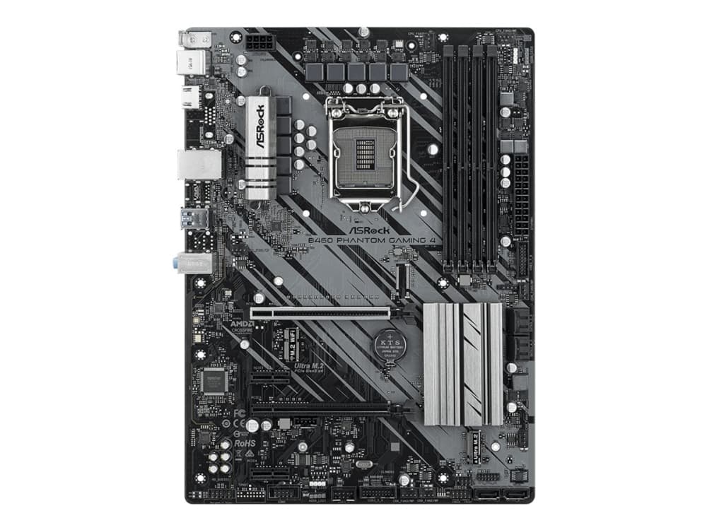 ASRock B460 Phantom Gaming 4 - Bundkort - ATX - LGA1200 sokkel - B460 - USB 3.2 Gen 1 - Gigabit LAN - onboard grafik (CPU påkrævet) - HD Audio (8-kan