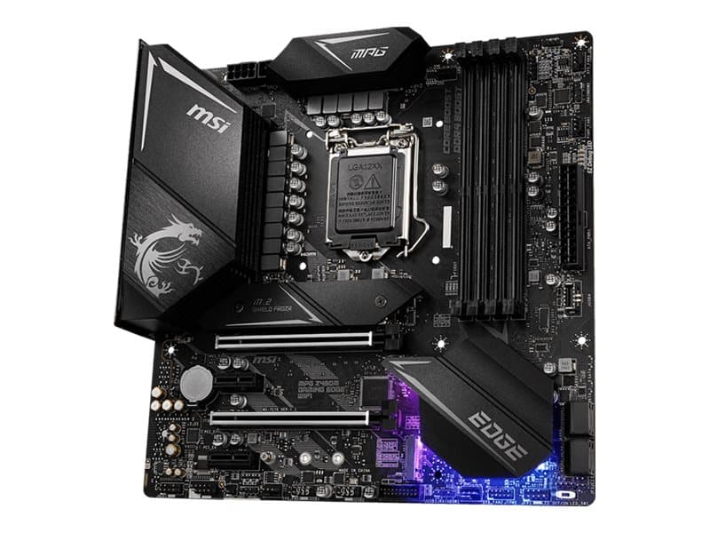 MSI MPG Z490M GAMING EDGE WIFI - Bundkort - micro-ATX - LGA1200 sokkel - Z490 - USB-C Gen2, USB 3.2 Gen 1, USB 3.2 Gen 2 - Bluetooth, 2.5 Gigabit LAN