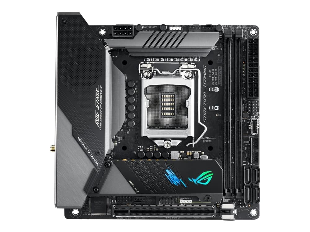 ASUS ROG STRIX Z490-I GAMING - Moderkort - mini ITX - LGA1200-uttag - Z490 - USB-C Gen2, USB 3.2 Gen 1, USB 3.2 Gen 2 - 2.5 Gigabit LAN, Wi-Fi, Bluet