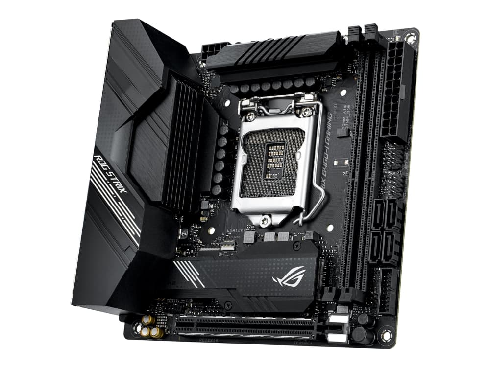 ASUS ROG STRIX B460-I GAMING - Hovedkort - mini-ITX - LGA1200-sokkel - B460 - USB 3.2 Gen 1, USB 3.2 Gen 2x2 - Gigabit LAN, Wi-Fi - innbygd grafikk (