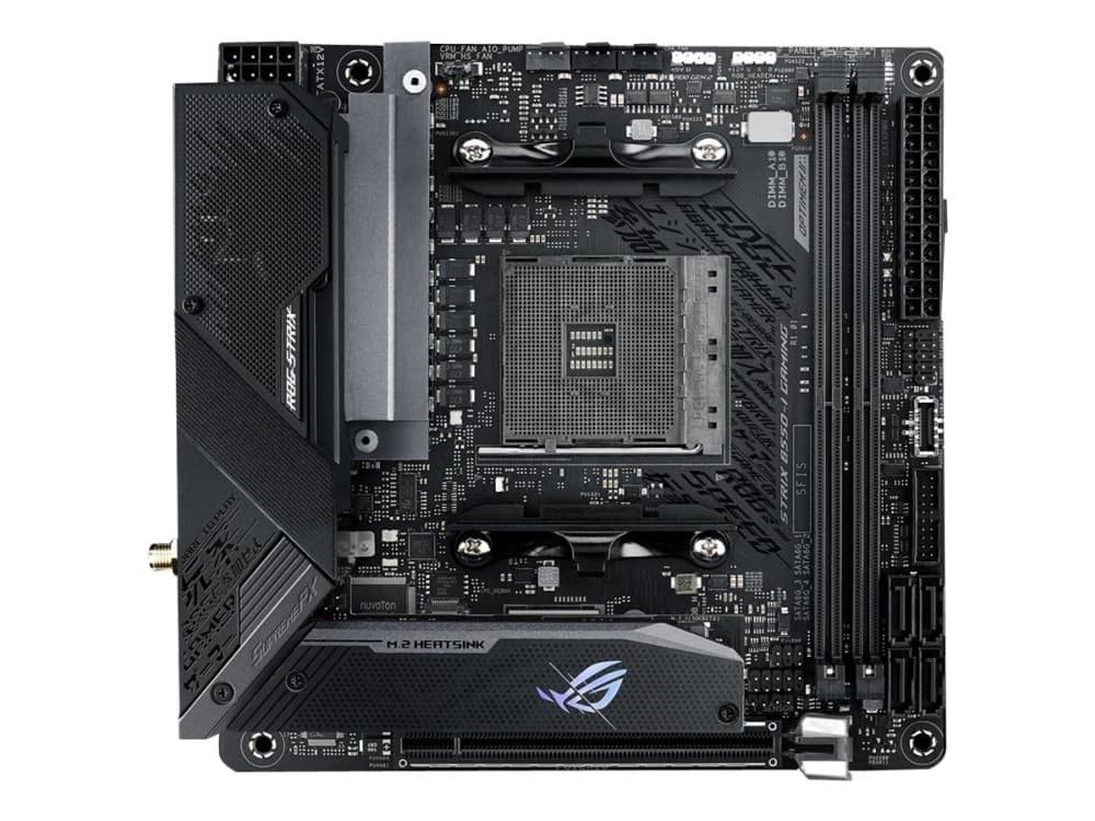 ASUS ROG STRIX B550-I GAMING - Hovedkort - mini-ITX - Socket AM4 - AMD B550 - USB-C, USB-C Gen2, USB-C Gen1, USB 3.2 Gen 1, USB 3.2 Gen 2 - 2.5 Gigab