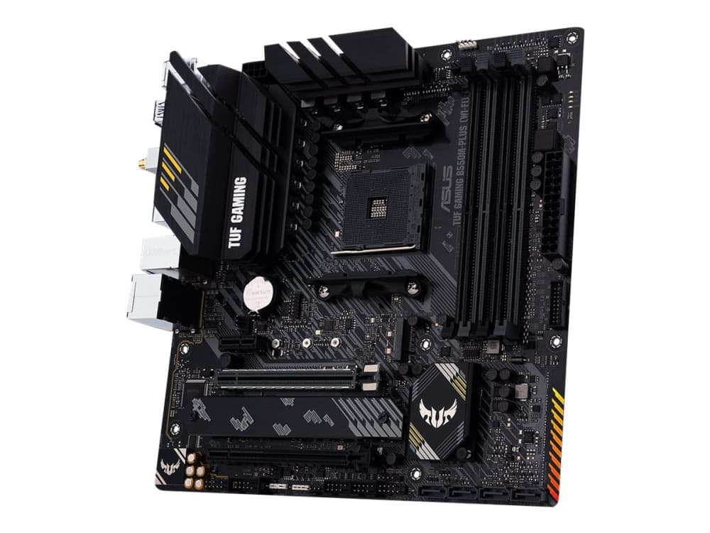 ASUS TUF GAMING B550M-PLUS (WI-FI) - Hovedkort - mikro ATX - Socket AM4 - AMD B550 - USB-C Gen2, USB 3.2 Gen 1, USB 3.2 Gen 2 - 2.5 Gigabit LAN, Wi-F