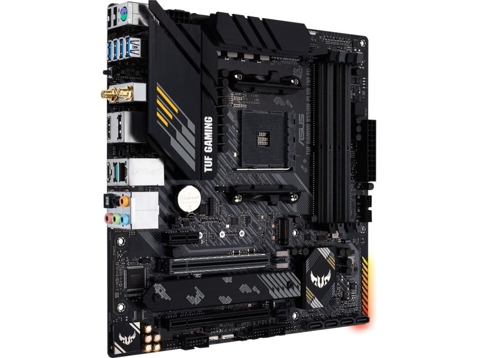ASUS TUF GAMING B550M PLUS (WI-FI), AMD, AM4, AMD Ryzen, DDR4-SDRAM, DIMM, 2133,2400,2666,2800,3000,3200,3333,3466,3600,3733,3866,4000,4133,4266,4400