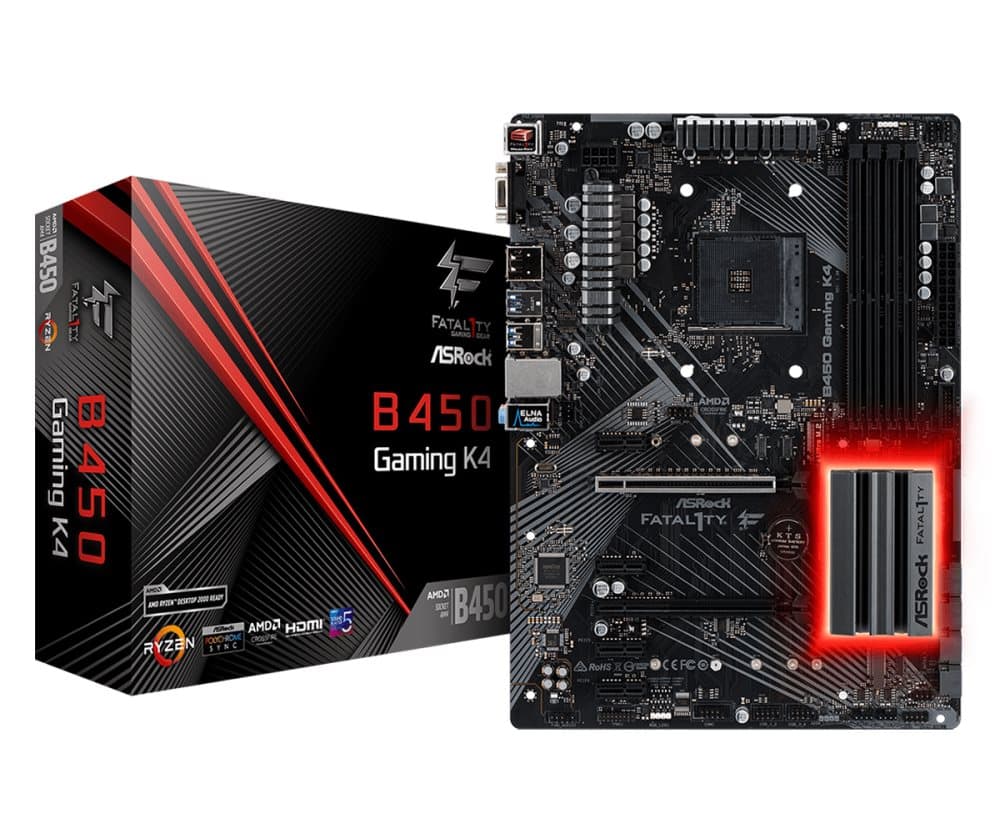 Asrock Fatal1ty B450 Gaming K4 Bundkort