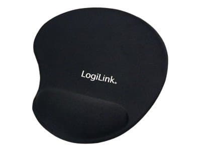 LogiLink - Mustablett med handledskudde - svart