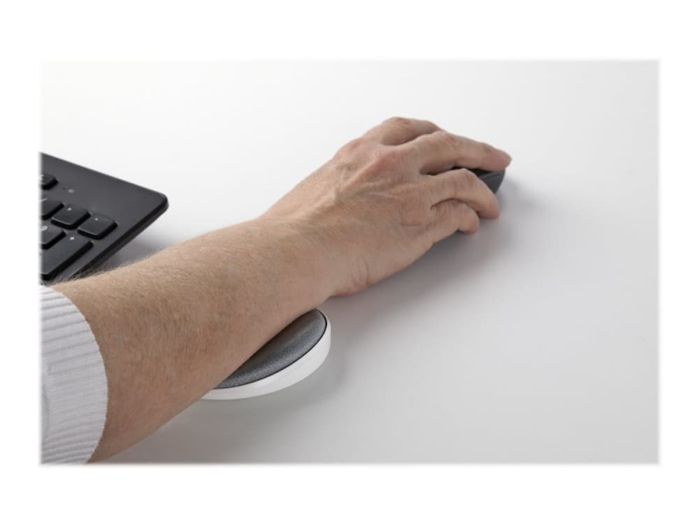 StarTech.com Wrist Rest - Ergonomic Desk Wrist Pad - Sliding Wrist Rest for Mouse - Silver Fabric - Office Wrist Support (ROLWRSTRST) - Håndleddsstøt