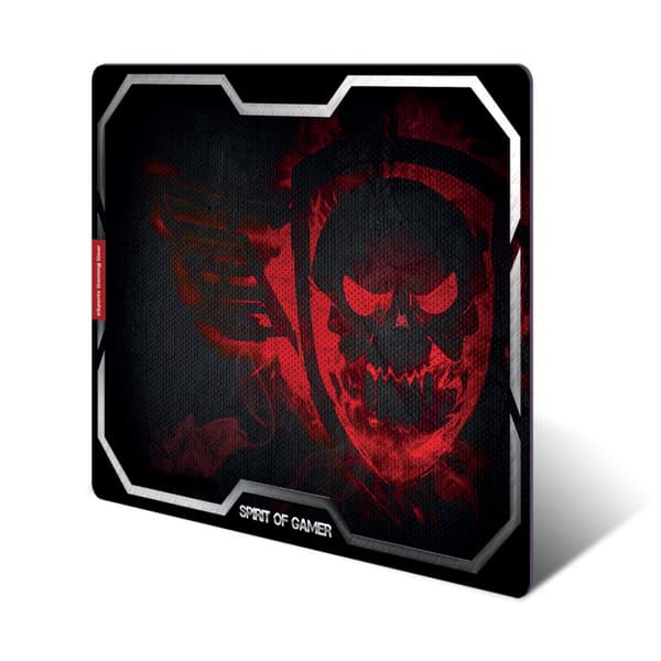 SPIRIT OF GAMER GAMING MOUSE PAD - SMOKEY SKULL KING SIZE XL RED