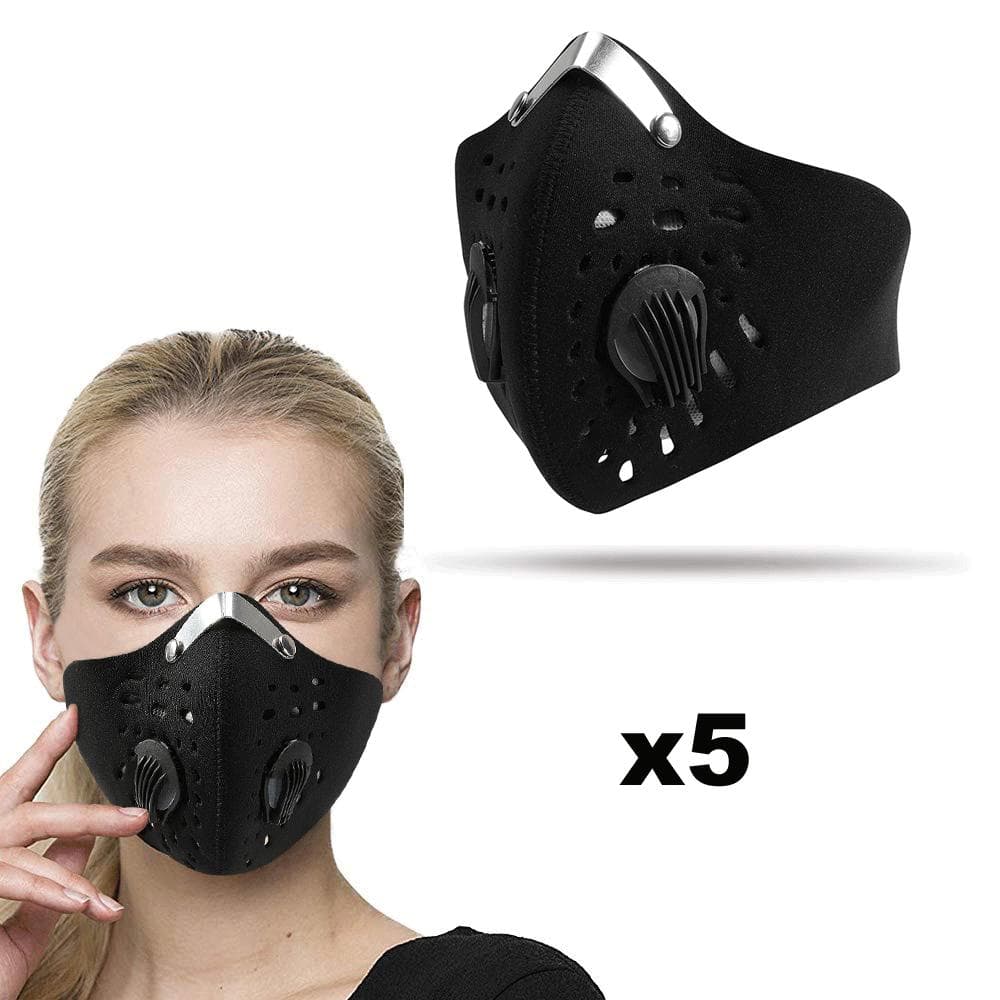 5-pak PRO MASK - mundbind / mundbeskytter - maske 2 ventiler