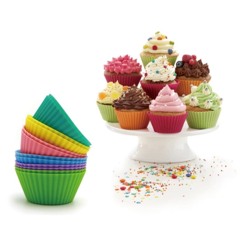 Muffinsformar i Silikon 6-Pack Silikonformar Formar Runda Bullformar