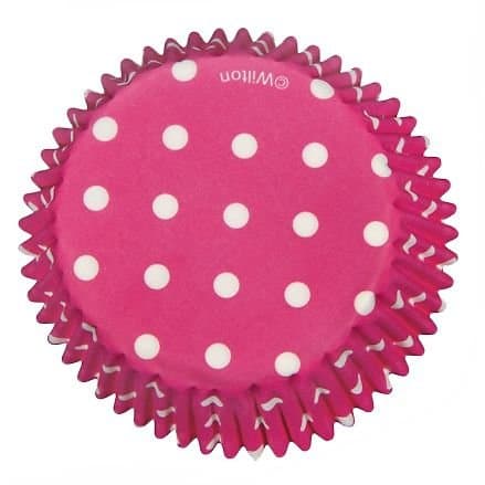 Wilton Muffinsformar Rosa Prickiga Dots 75st