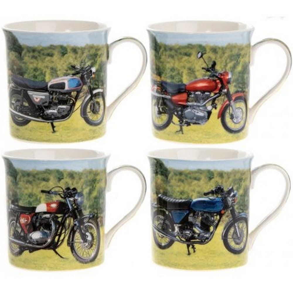 Motorbike Mugs (Set Of 4)