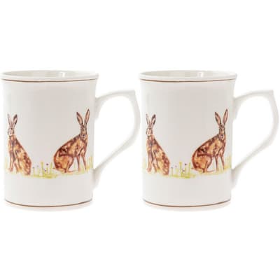 Hare Mugs (Set Of 2)
