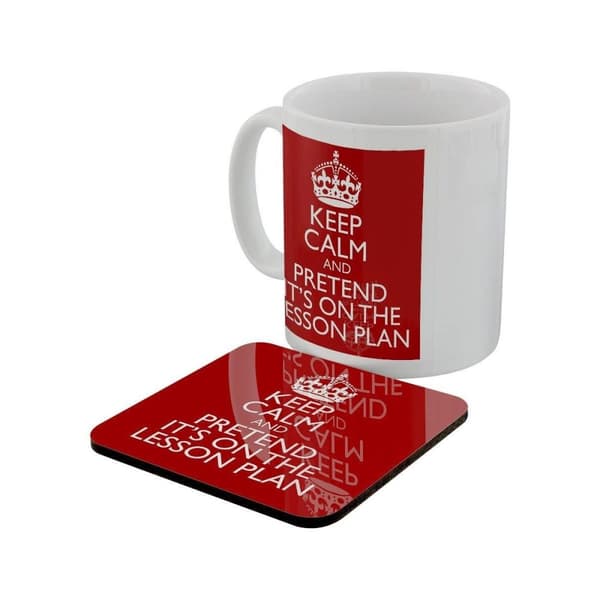 Grindstore Pretend It`s On The Lesson Plan Mug Set White One Size