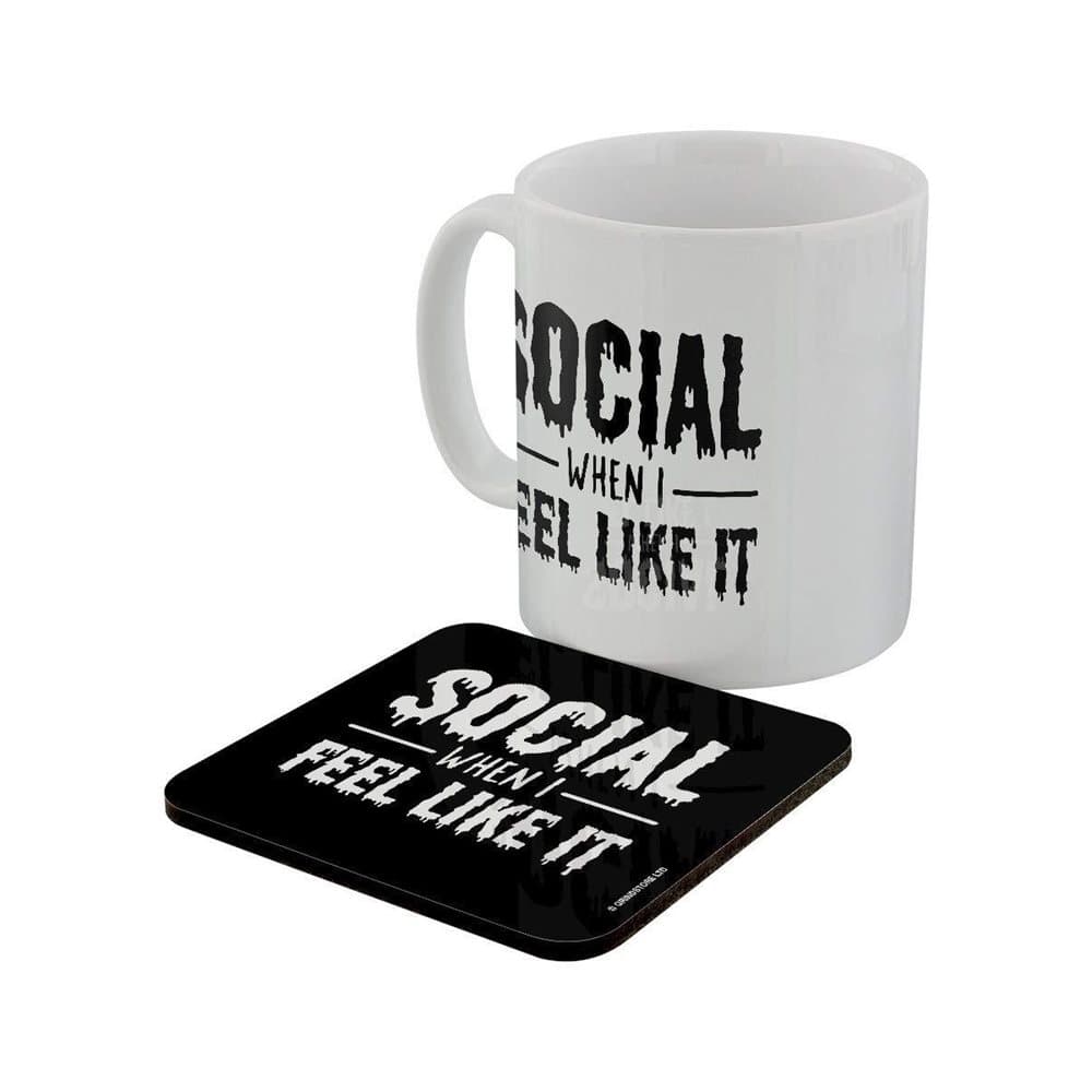 Grindstore Social When I Feel Like It Mug & Coaster Set
