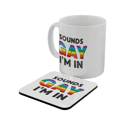 Grindstore Sounds Gay I`m In Mug & Coaster Set