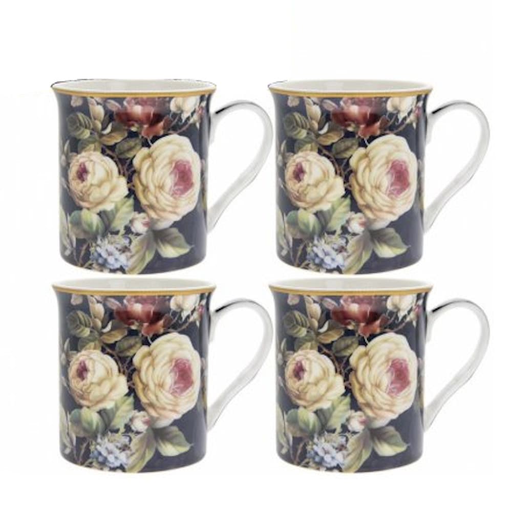 Rose Blossom Mugs (Set of 4)