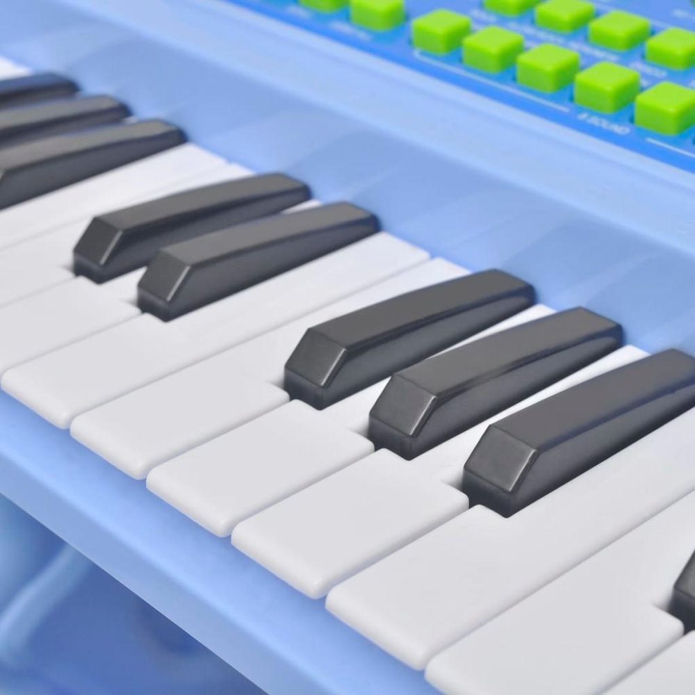 vidaXL Barnekeyboard med krakkmikrofon 37 tangenter blå | CDON Køb vidaXL Barnekeyboard med krakkmikrofon 37 tangenter blå